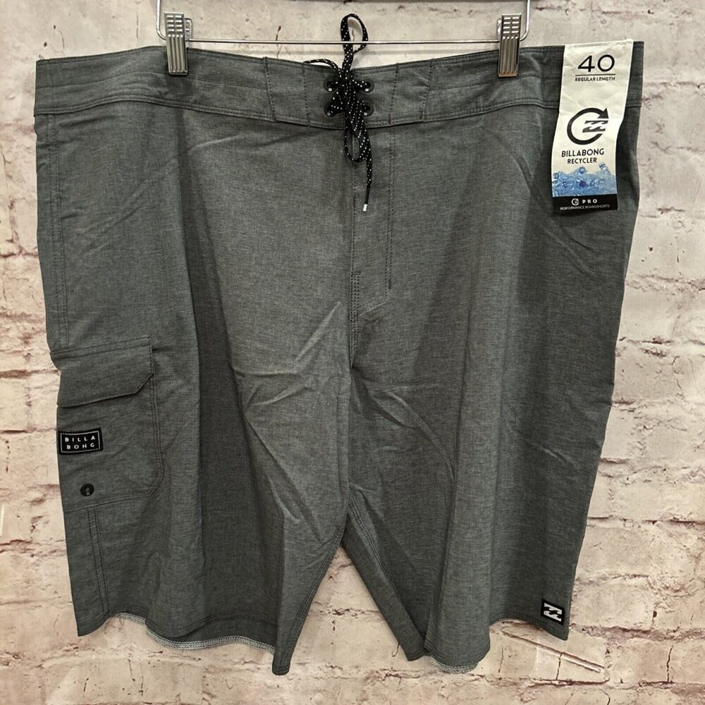 Billabong Mens All Day Pro Board Shorts Surf Swim Charcoal Gray Size 40 NEW